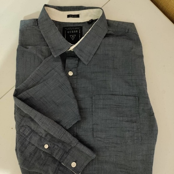 Mens Guess button up shirt large - Picture 4 of 6